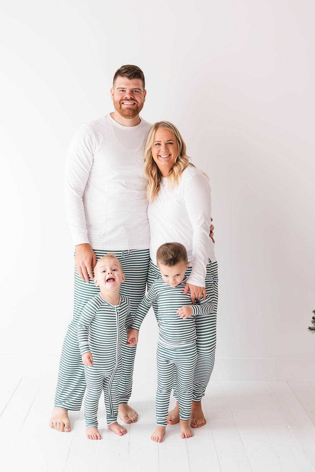 Green Stripes Dad Pants