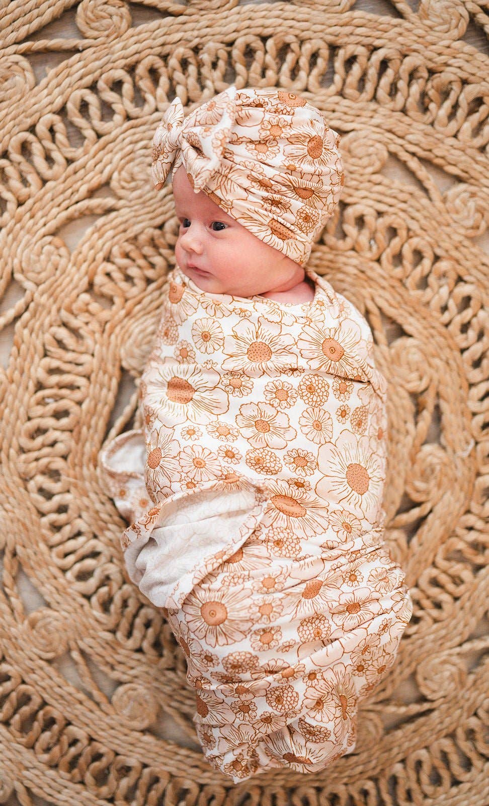 Bamboo Stretch Swaddle - Flower Garden: Swaddle Only