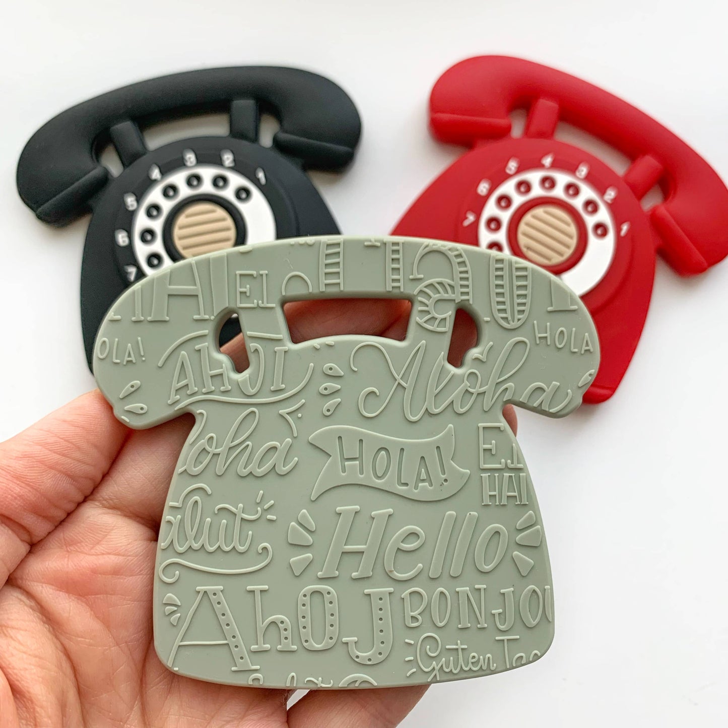 Rotary Dial Phone Teether - Desert Sage