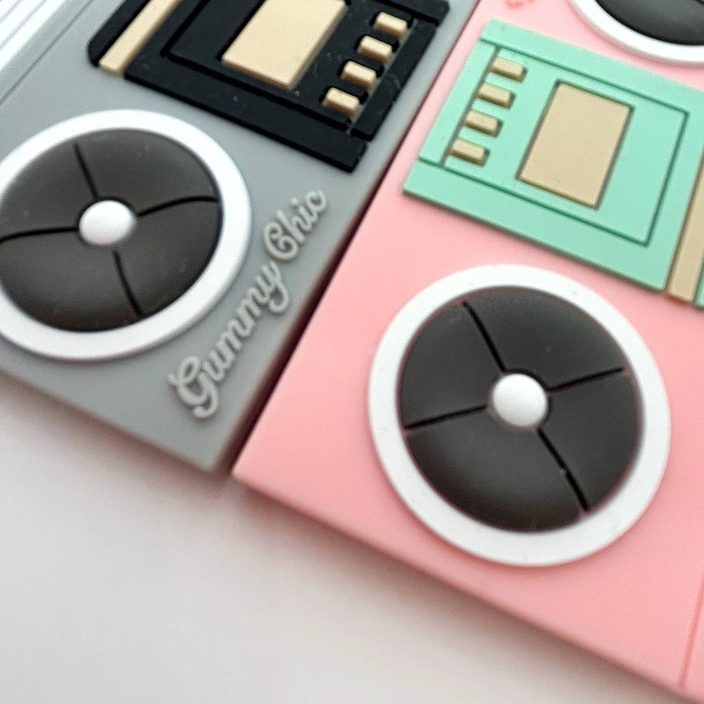 Baby Gift BoomBox Silicone Teether - Light Pink