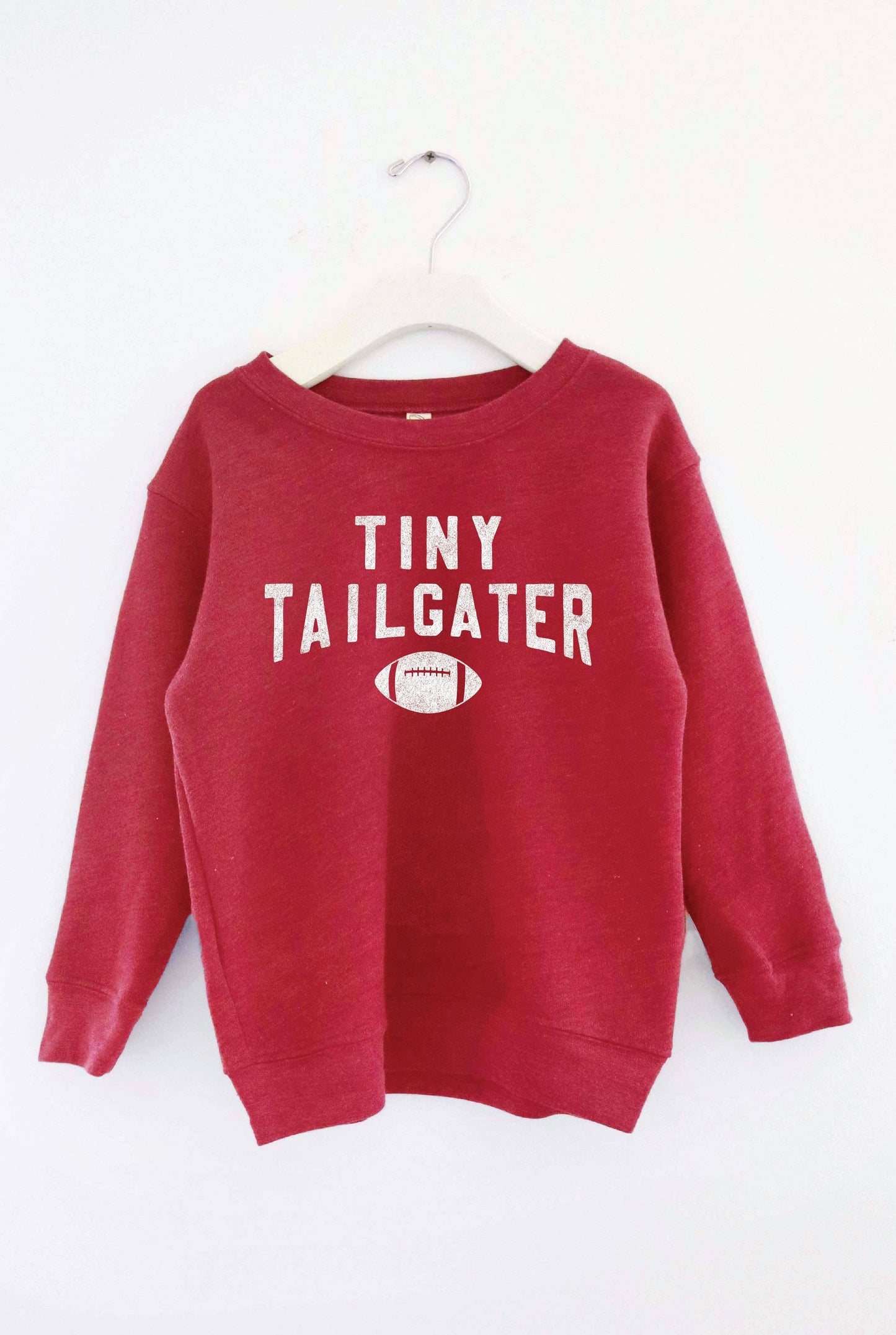 TINY TAILGATE SWEATER- RED OR WHITE