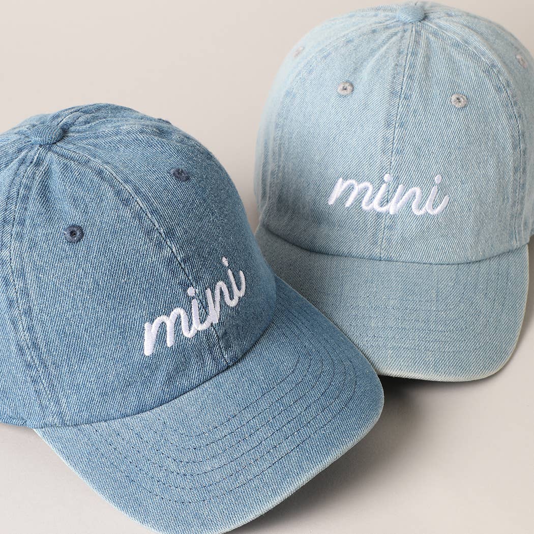 Mini Text Match with Dad and Mom Embroidery Cap