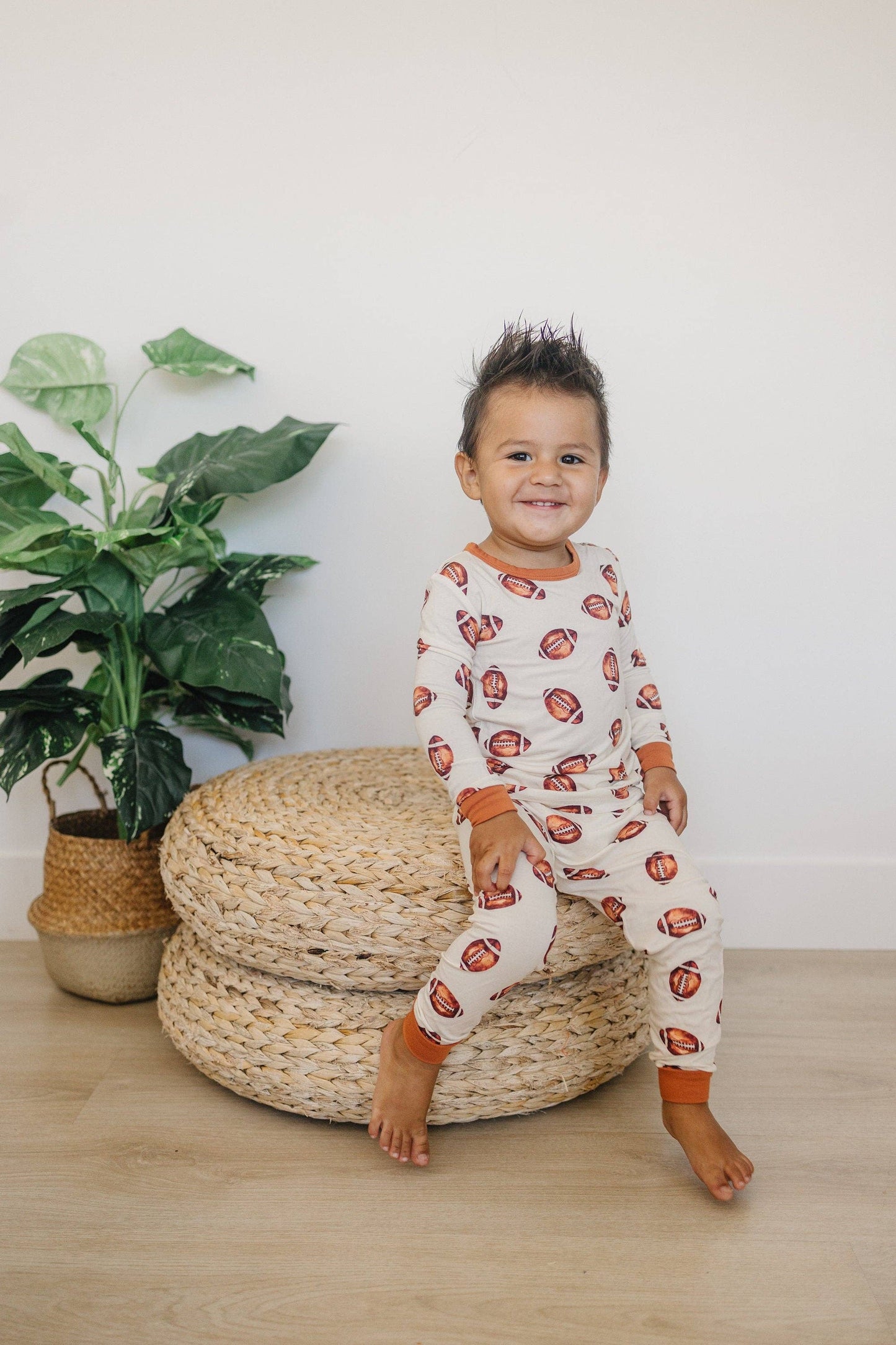 Football Print 2pc Bamboo Set