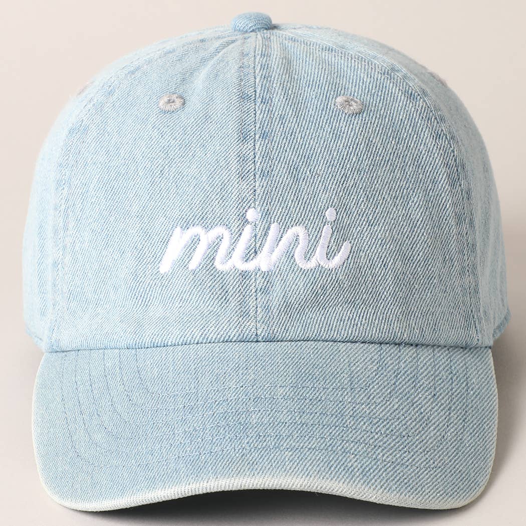 Mini Text Match with Dad and Mom Embroidery Cap