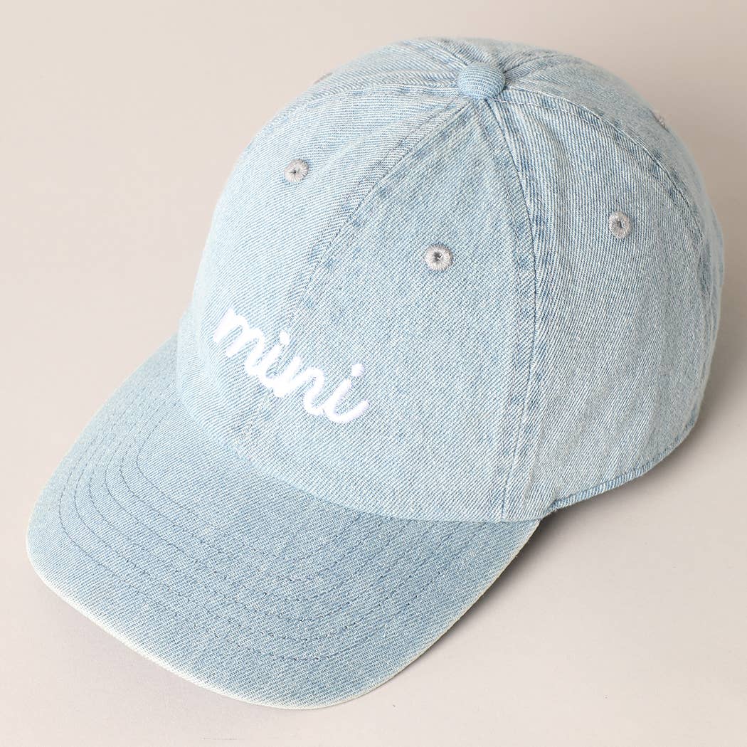 Mini Text Match with Dad and Mom Embroidery Cap