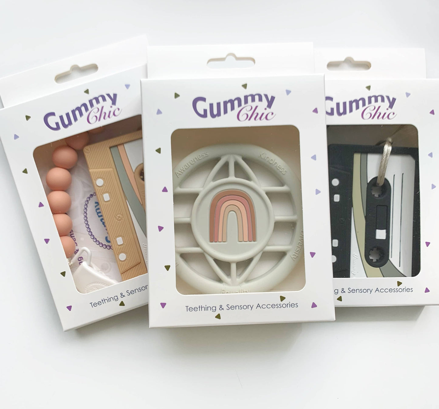 Rotary Dial Phone Teether with Clip - Black