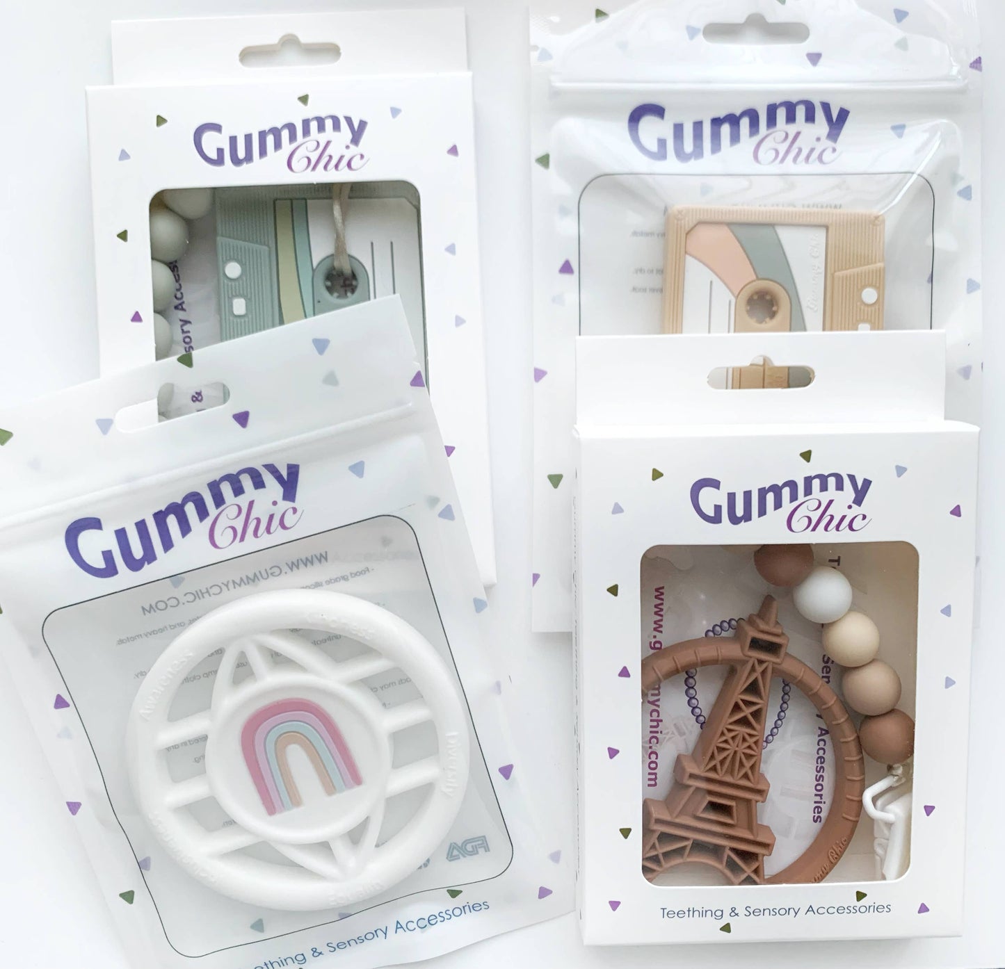 Baby Gift Cassette Tape Teether - Light Gray