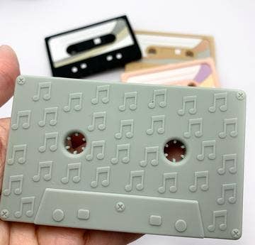 Baby Gift Cassette Tape Teether - Light Gray