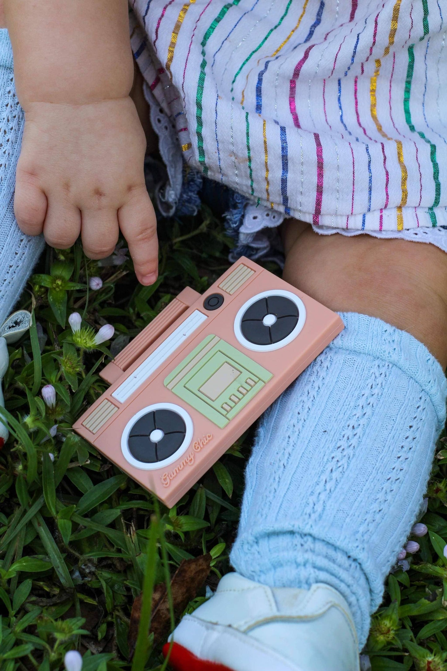 Baby Gift BoomBox Silicone Teether - Light Pink