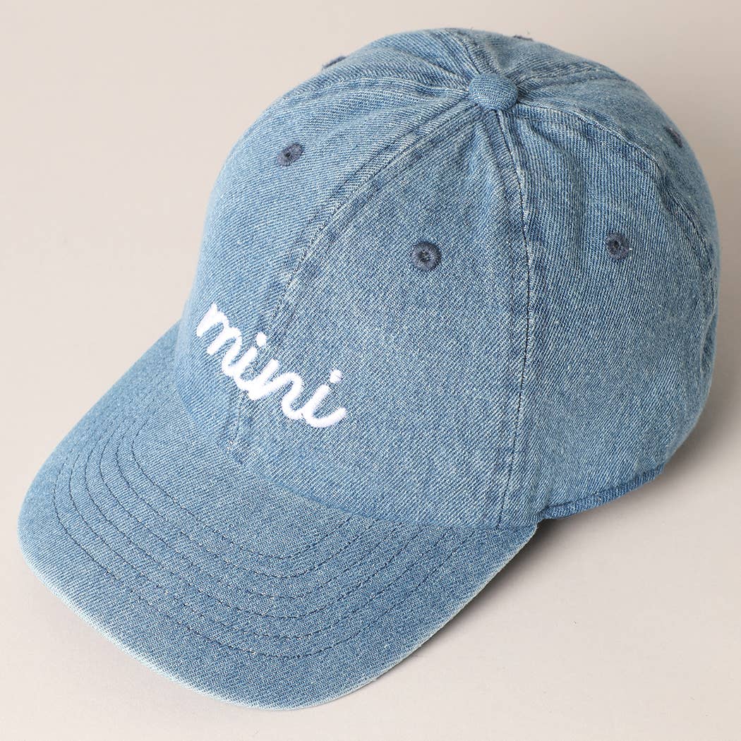 Mini Text Match with Dad and Mom Embroidery Cap