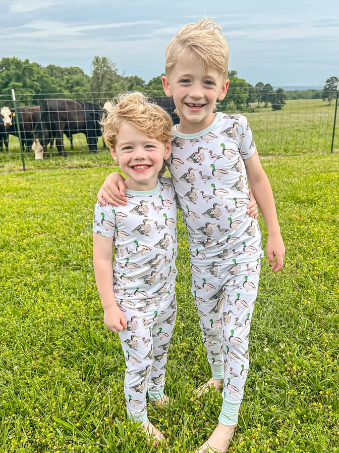 Bamboo Pajama Set Duck Mallard Hunting