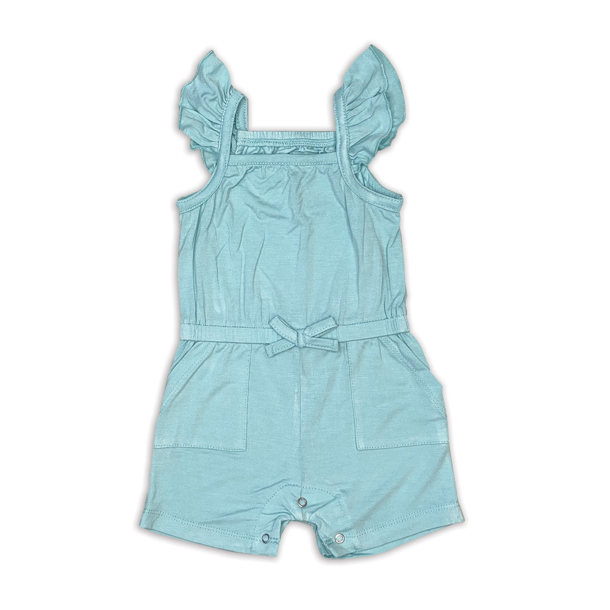 Bamboo Sleeveless Ruffle Romper (Cotton Candy)