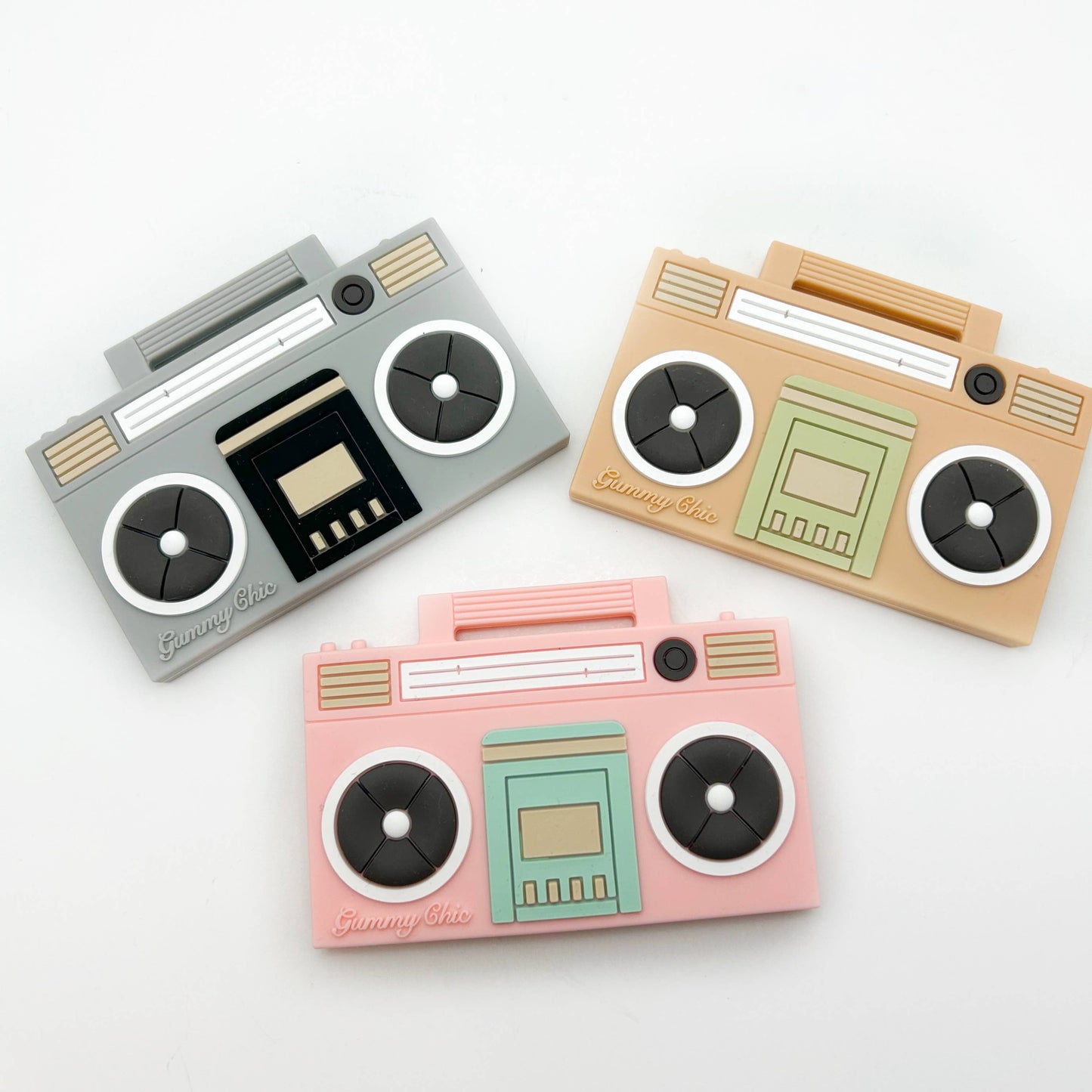 Baby Gift BoomBox Silicone Teether - Light Pink