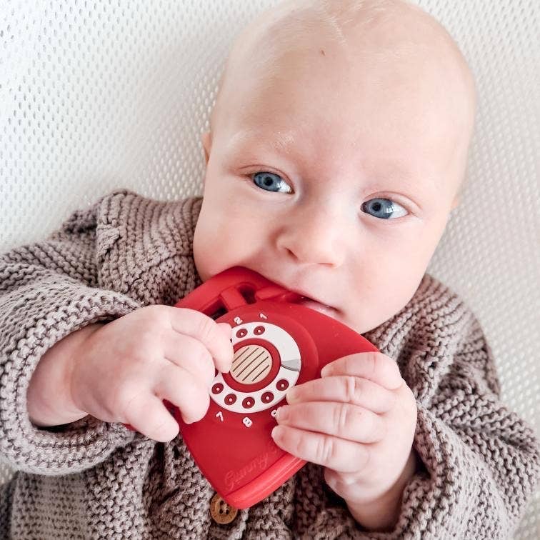 Rotary Dial Phone Teether - Rose