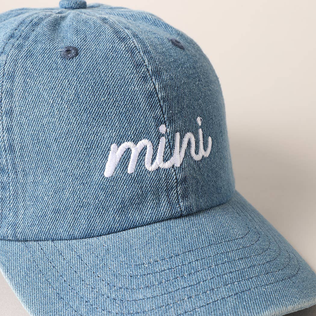 Mini Text Match with Dad and Mom Embroidery Cap