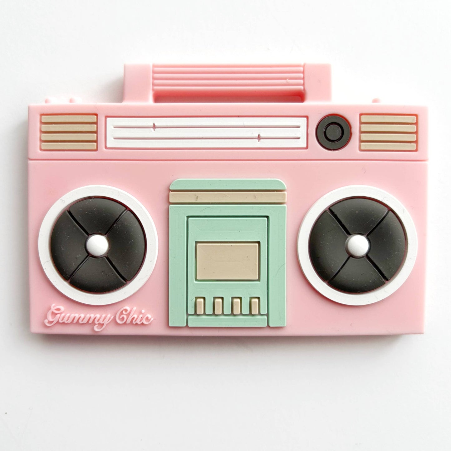 Baby Gift BoomBox Silicone Teether - Light Pink