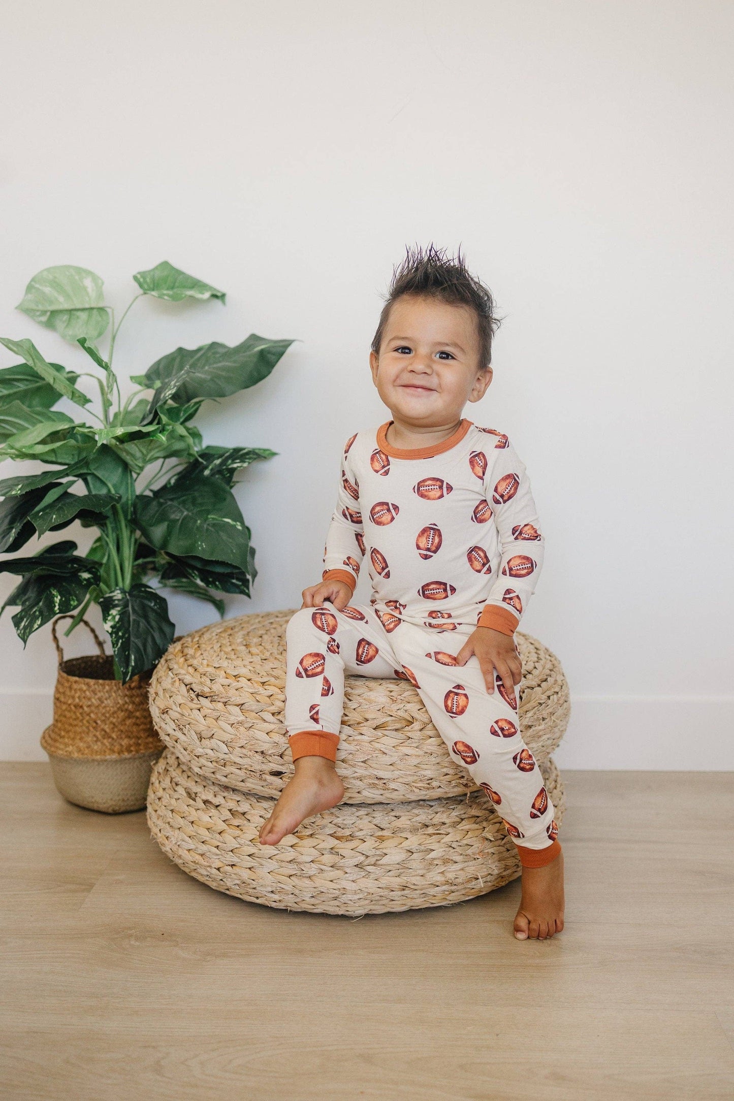 Football Print 2pc Bamboo Set