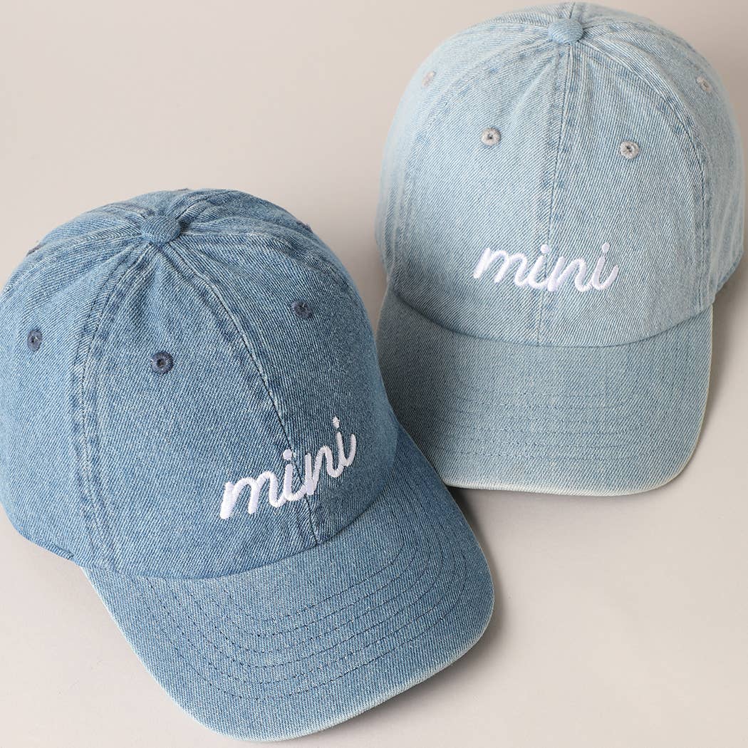 Mini Text Match with Dad and Mom Embroidery Cap