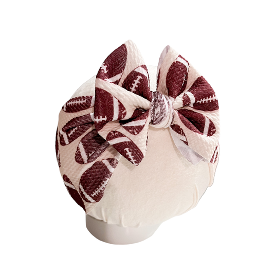 Football Baby Headwrap Bow