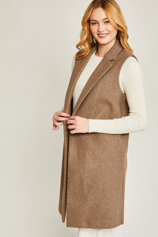 JQ Fleece Long Line Vest