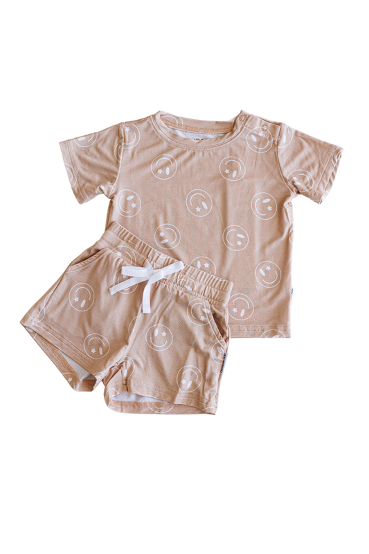 Starry Eyed Smiley Shortie Set