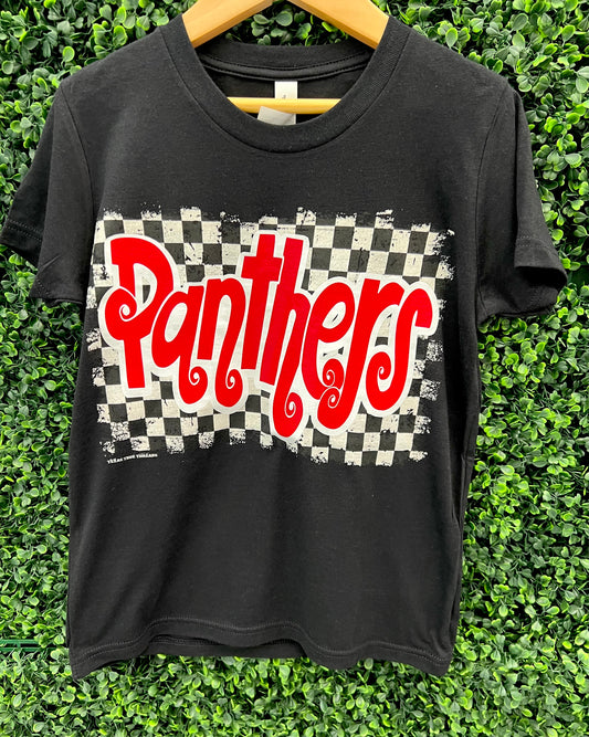 Panthers checkered tee