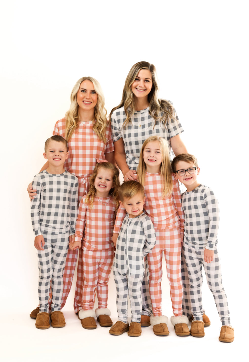 CORAL GINGHAM | ADULT SET