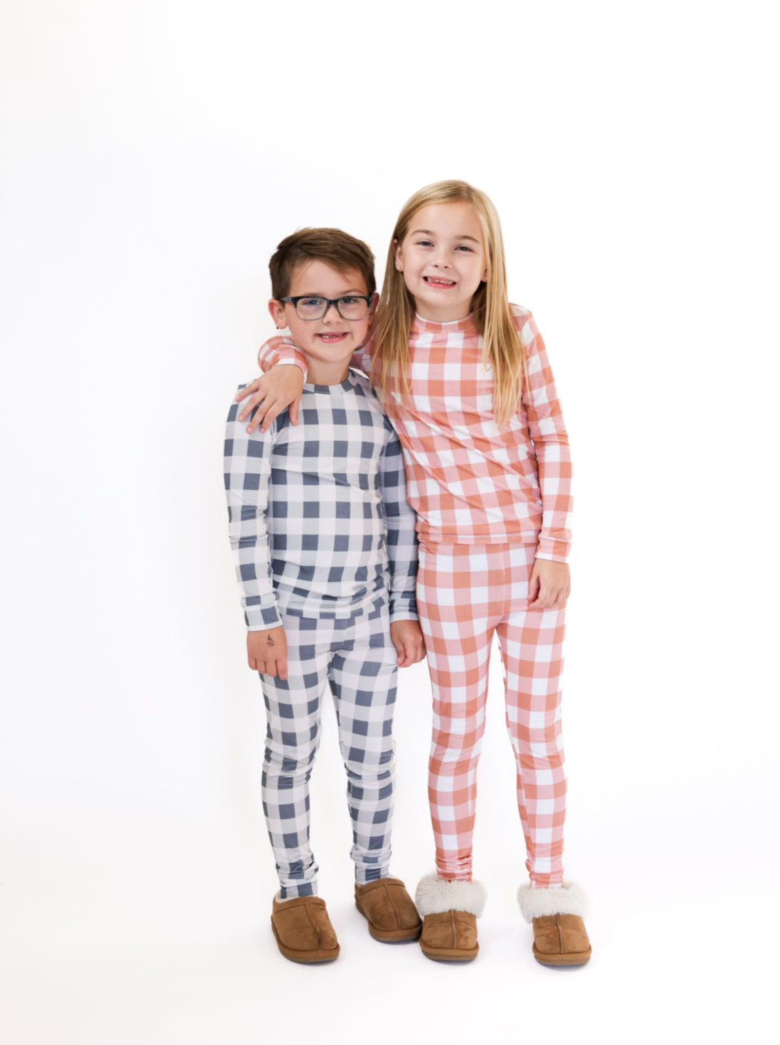 CORAL GINGHAM | TWO PIECE SET