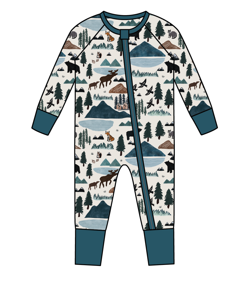 Baby Bamboo Pajamas - Bamboo Sleeper  - Into The Wild