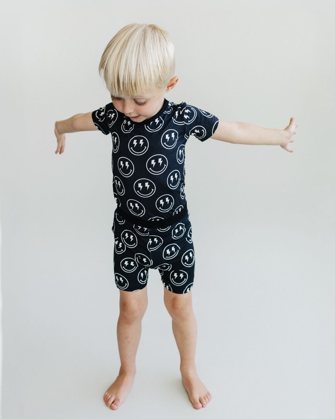 Bamboo Two Piece Shorts Set | Electric Smiley