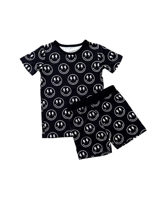 Bamboo Two Piece Shorts Set | Electric Smiley
