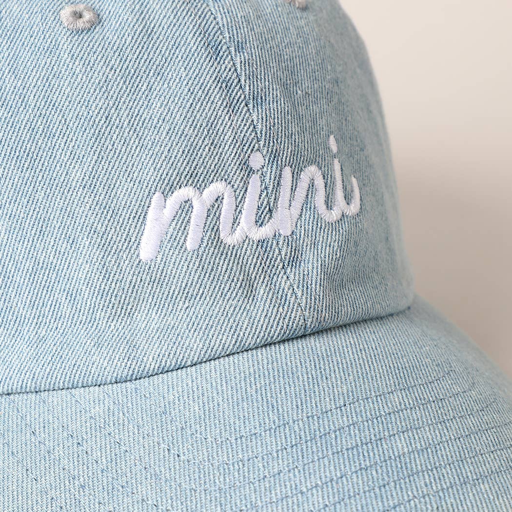 Mini Text Match with Dad and Mom Embroidery Cap