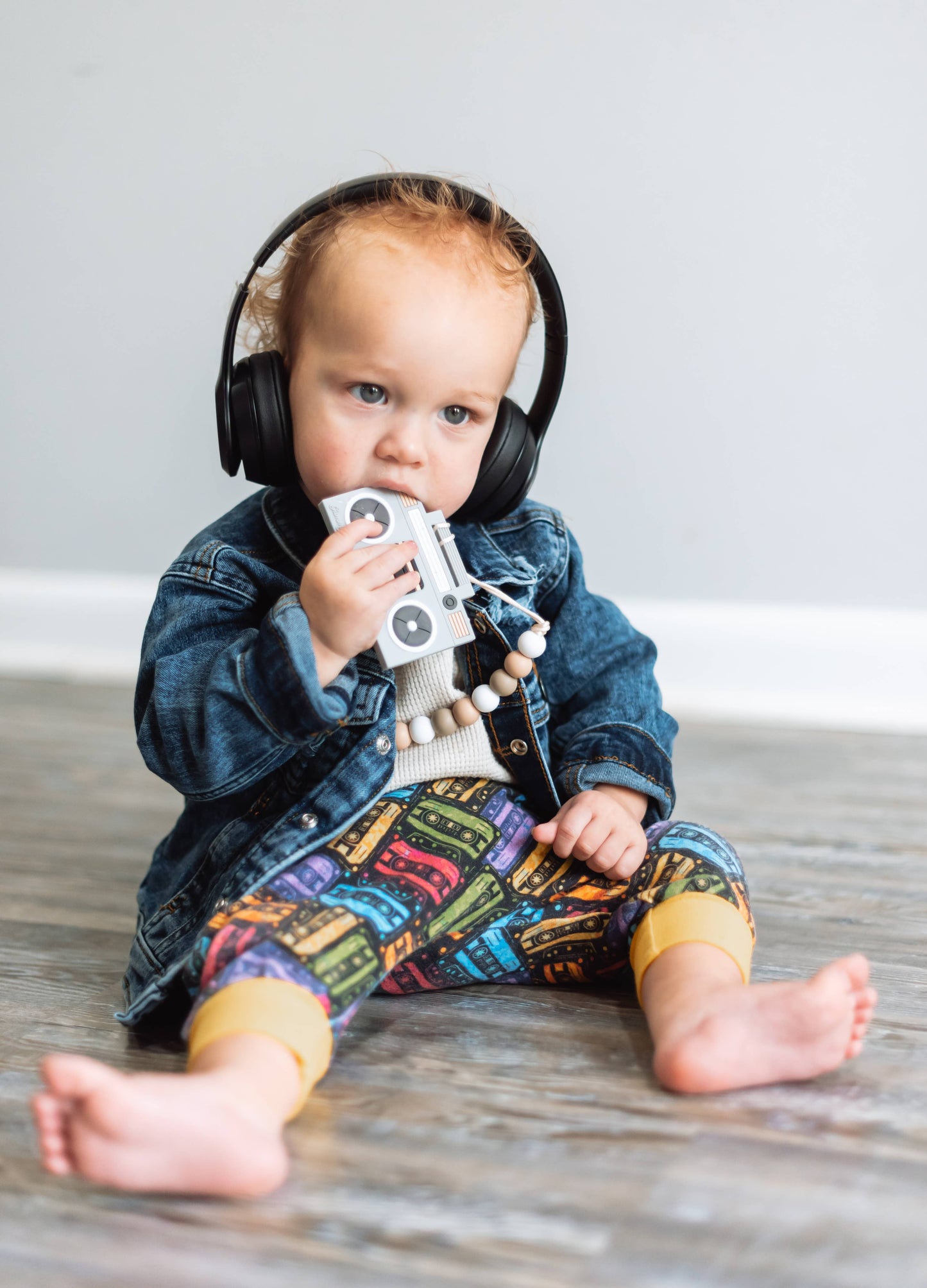 Baby Gift Boom Box Silicone Teether - Gray