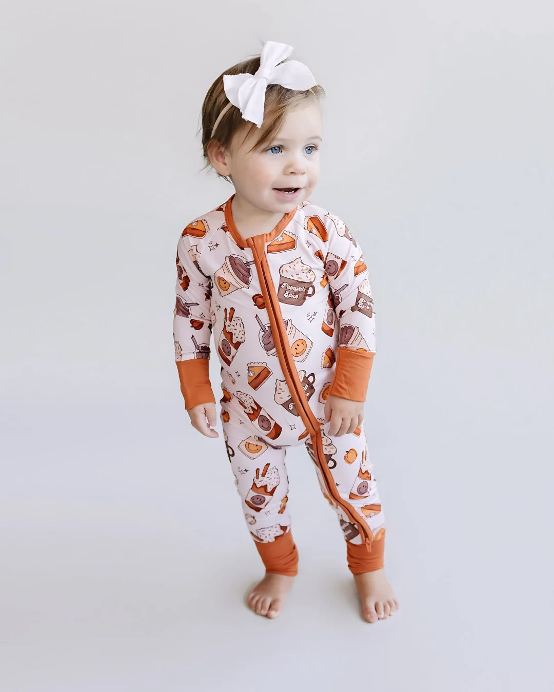 Bamboo Zip Romper | Pumpkin Spice